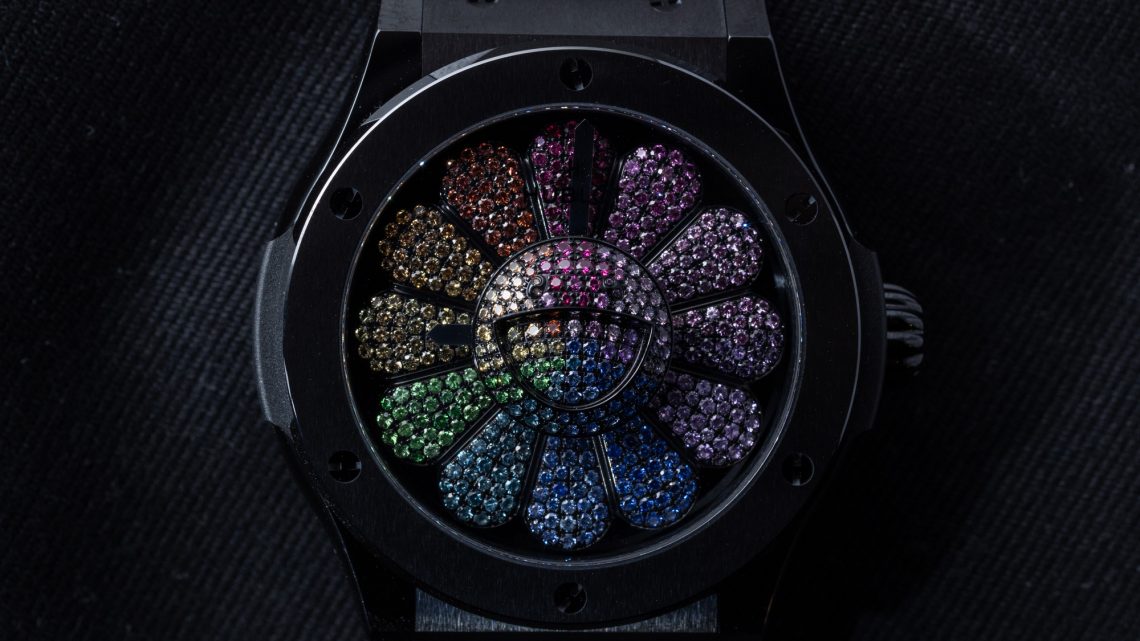 Hublot Classic Fusion Takashi Murakami Black Ceramic Rainbow Replica Orologio